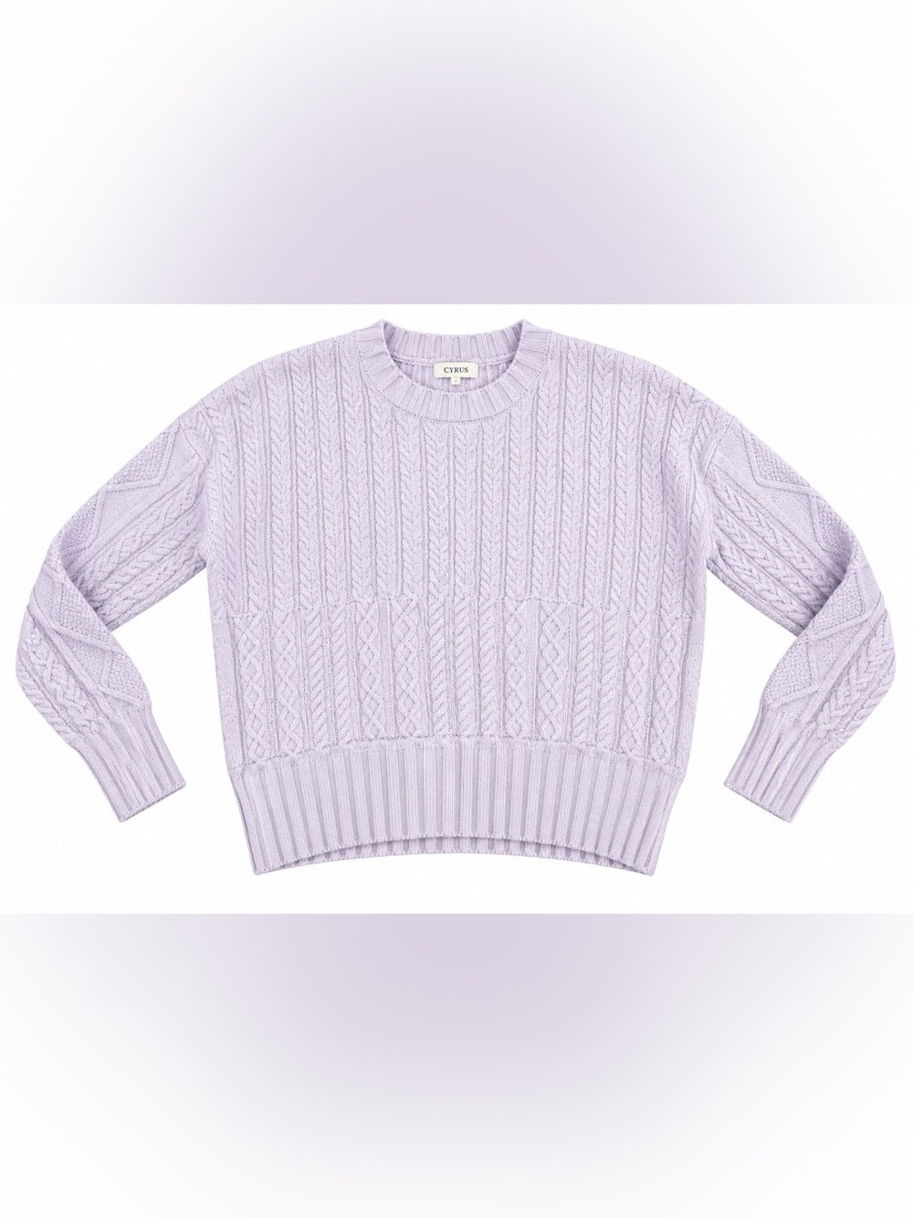 Cyrus Women’s Light Purple Crewneck Sweater Large